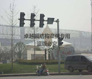 新鄭龍湖華南城街角景觀膜結構