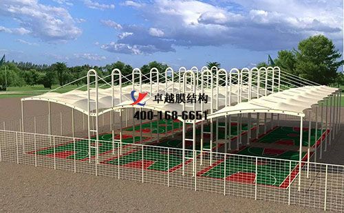  普洱膜結(jié)構(gòu)網(wǎng)球場(chǎng)門(mén)球場(chǎng)籃球場(chǎng)（普洱星銳籃球公園）設(shè)計(jì)施工安裝案例