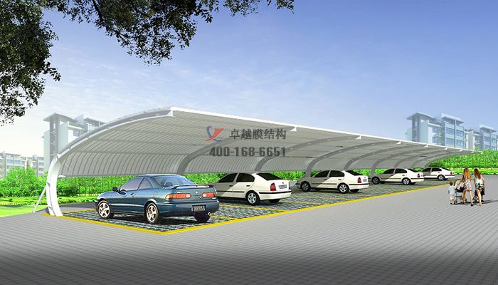  和田<font color='red'>膜結(jié)構(gòu)車棚</font>【和田科技有限公司等】設(shè)計施工案例