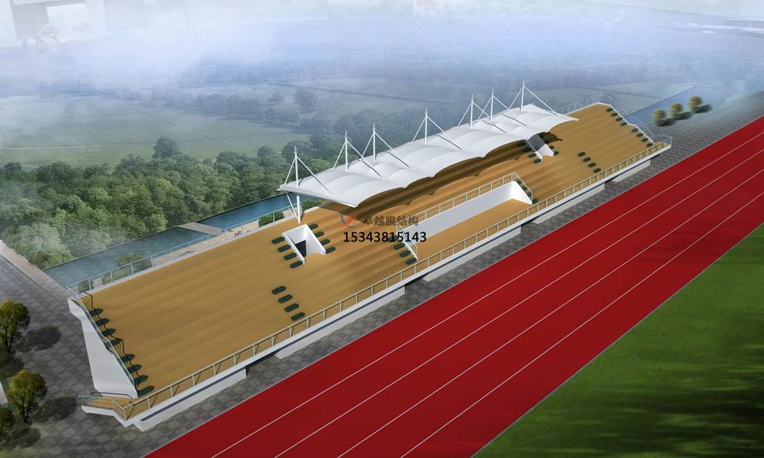 鄭州張拉膜看臺【鄭州大學等】設(shè)計施工案例