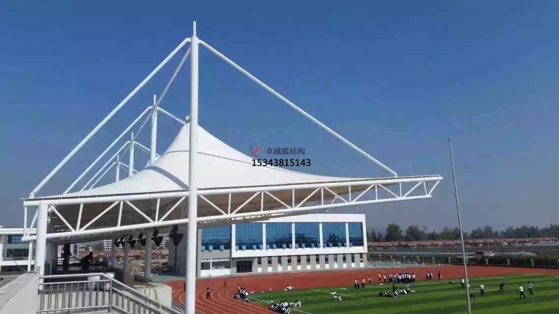 虞城體育公園膜結(jié)構(gòu)【看臺(tái)雨棚】門(mén)球場(chǎng)案例
