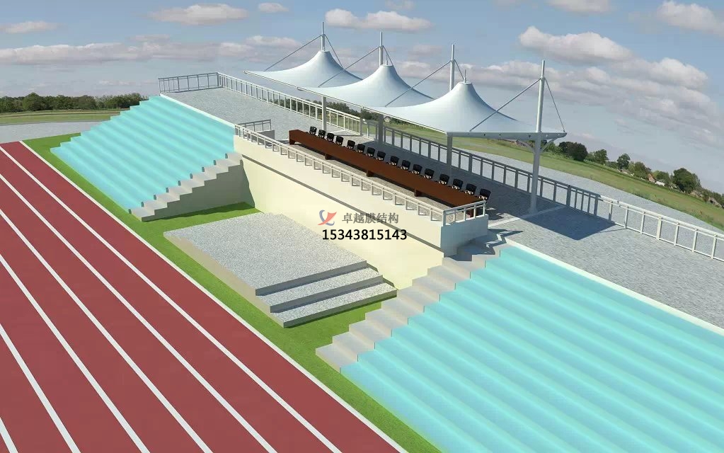 西安體育公園膜結(jié)構(gòu)【看臺(tái)雨棚】門球場案例