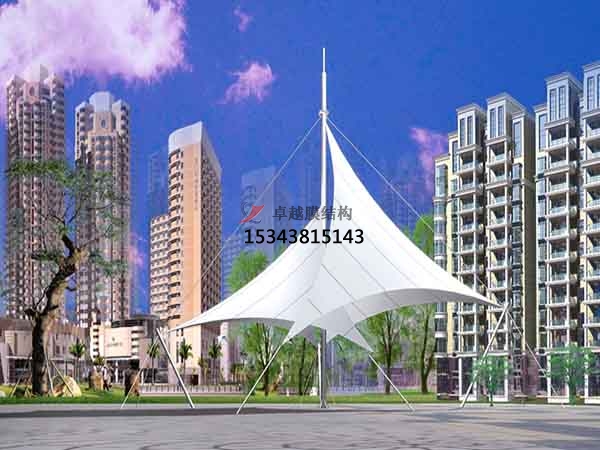 山西商業(yè)廣場張拉膜結(jié)構(gòu)景觀棚/雨棚設(shè)計(jì)搭建