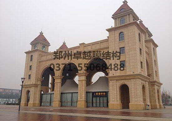 邢臺(tái)市張拉膜充電樁車(chē)棚設(shè)計(jì)施工案例